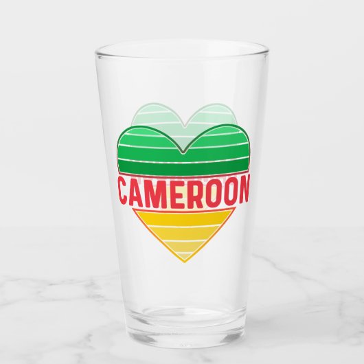 Verre I Love Cameroon, Coeur camerounais (Devant)