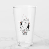 Verre I Love Eskies (I Love American Eskimo Dogs) - mign (Dos)