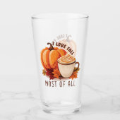 Verre I Love Fall Most Of All - Latte & Autumn Vibes (Devant)