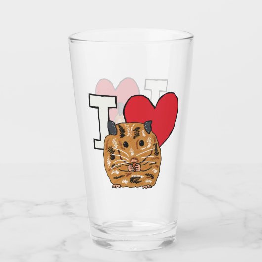 Verre I Love Hamsters (Devant)