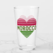 Verre I Love Morocco, coeur marocain (Dos)