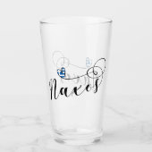 Verre I Love Naxos, Drapeau Grec (Devant)