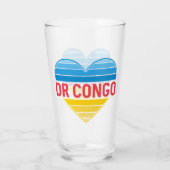 Verre I Love RD Congo, Congo-Kinshasa Coeur (Dos)