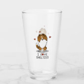 Verre I Love Shelts (sable 2) Shetland Sheepdogs mignonn (Dos)