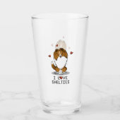 Verre I Love Shelts (sable 2) Shetland Sheepdogs mignonn (Devant)