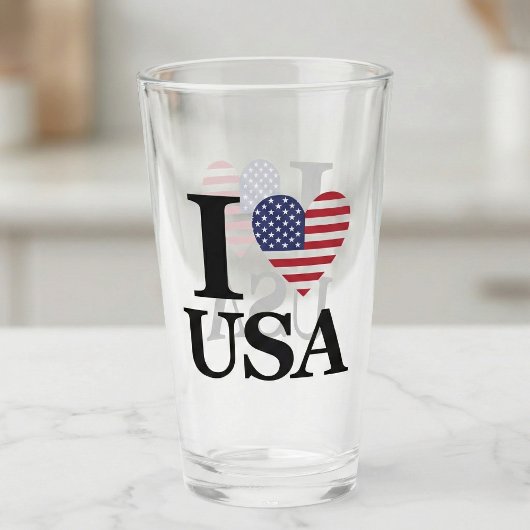 VERRE "I ❤️ USA"
