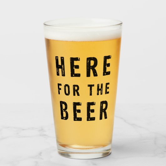 Verre Ici pour la bière (Devant (rempli))