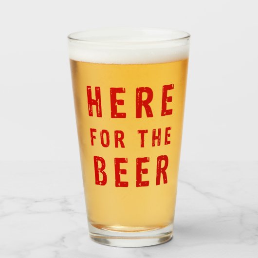 Verre Ici pour la bière (Devant (rempli))