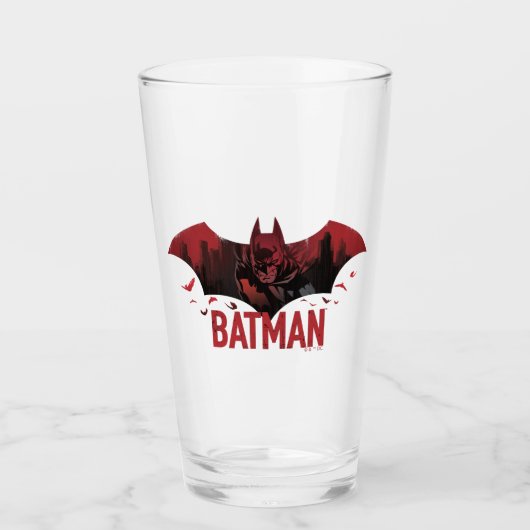 Verre Icône gotham de Batman Crimson (Devant)