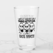 Verre Idiots Happen Funny Bird Quote Gifts  (Dos)
