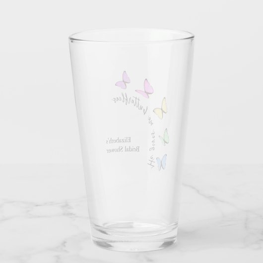 Verre Il Me Donne Fête des mariées Aux Papillons (Dos)