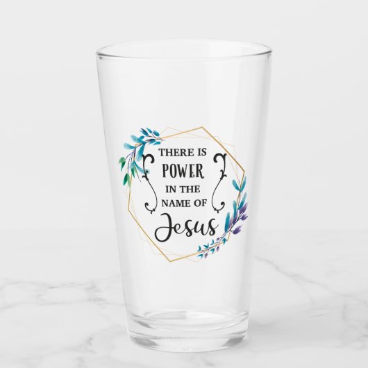 Verre Il y a le pouvoir au nom de Jésus (Devant)