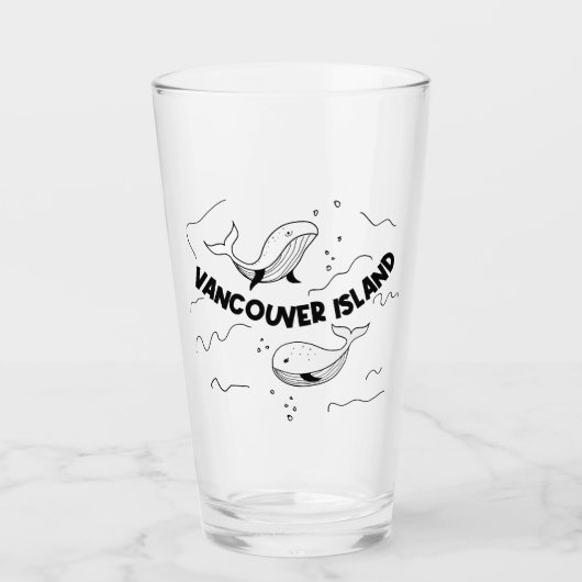 Verre Île de Vancouver Canada Baleines (Devant)