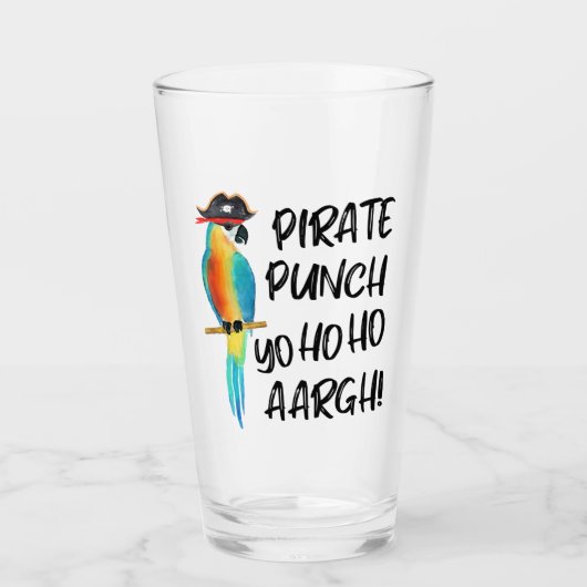 Verre Ile tropicale Perroquet Pirate Punch (Devant)