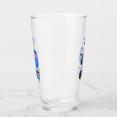Verre Illustration amusante du mélangeur de ciment bleu (Gauche)