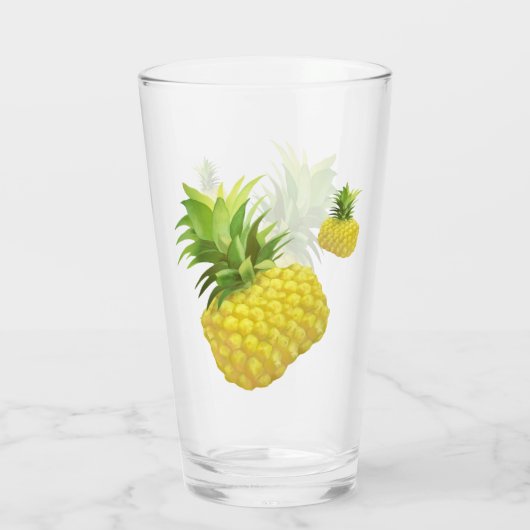 Verre Illustration d'ananas (Dos)