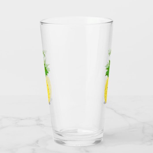 Verre Illustration d'ananas mignon (Gauche)