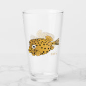 Verre Illustration de boxfish jaune (Dos)
