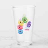 Verre Illustration de caricature de macarons marrant mig (Devant)