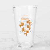 Verre Illustration de caricature de poisson rouge orange (Dos)