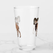 Verre Illustration de chèvre de Mouflon (Gauche)