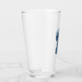 Verre Illustration de chien en patchwork de denim mignon (Droite)