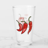 Verre Illustration de chili (Dos)