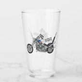 Verre Illustration de Chopper Motorcycle 1950 (Devant)