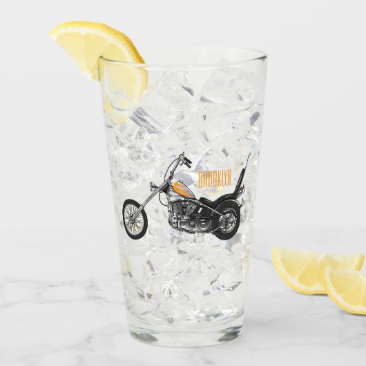 Verre Illustration de Chopper Motorcycle 1950 (Devant glace)