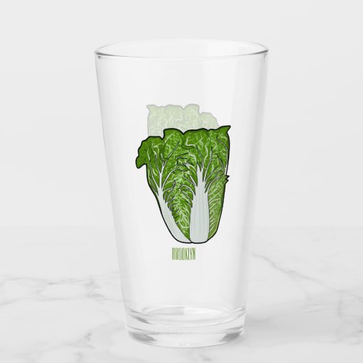 Verre Illustration de chou chinois (Devant)