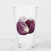 Verre Illustration de chou rouge (Devant)
