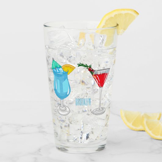 Verre Illustration de cocktail (Dos glace)