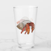 Verre Illustration de crabe ermite (Dos)
