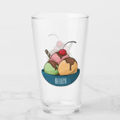 Verre Illustration de crème glacée (Dos)