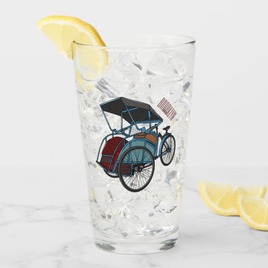Verre Illustration de cyclo-pousse (Devant glace)