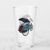 Verre Illustration de cyclo-pousse (Devant)