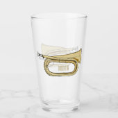 Verre Illustration de dessin animé Bugle (Devant)