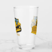 Verre Illustration de dessin animé Bulldozer (Gauche)