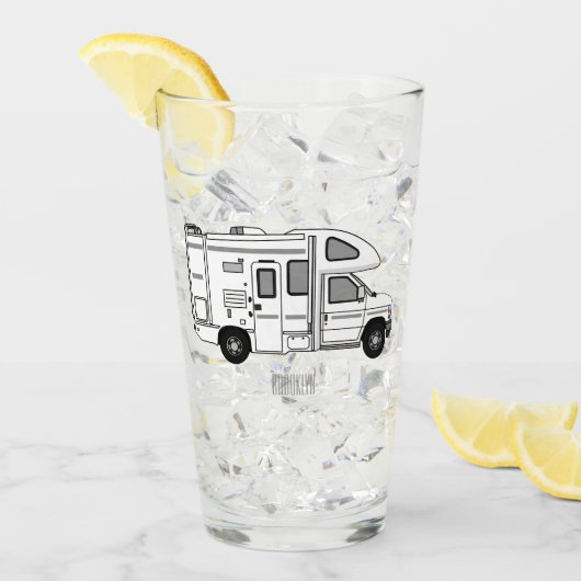 Verre Illustration de dessin animé Campervan (Devant glace)