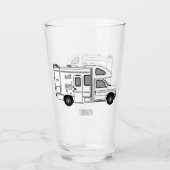 Verre Illustration de dessin animé Campervan (Devant)
