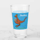 Verre Illustration de dessin animé Cute kangaroo et koal (Devant)