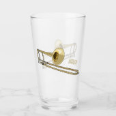 Verre Illustration de dessin animé de Trombone (Devant)
