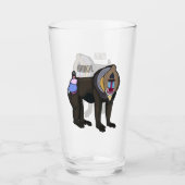Verre Illustration de dessin animé Mandrill (Devant)