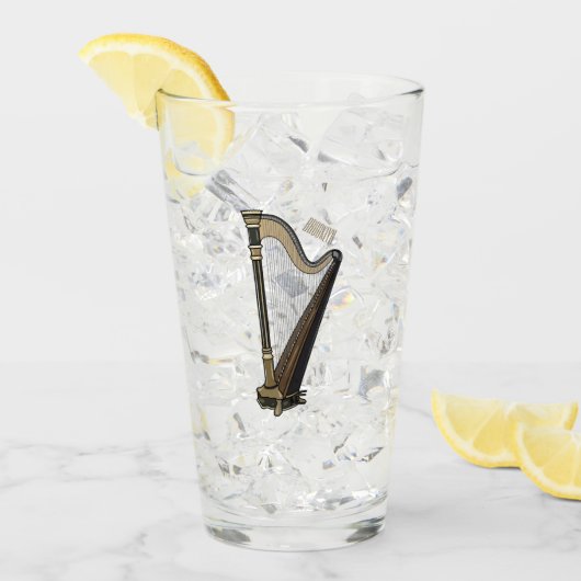 Verre Illustration de dessin animé sur la harpe (Devant glace)