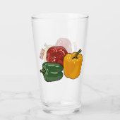 Verre Illustration de dessin de Capsicum (Dos)