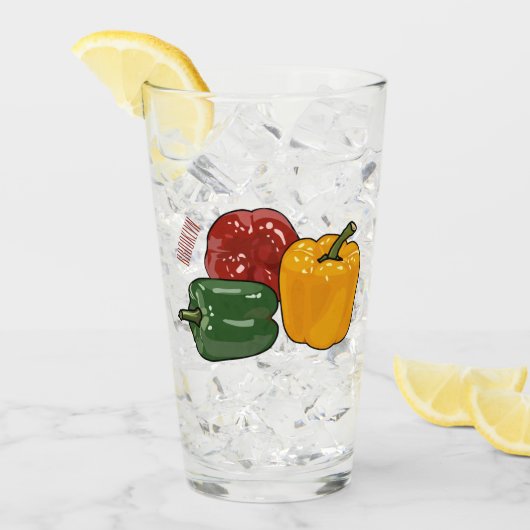 Verre Illustration de dessin de Capsicum (Devant glace)