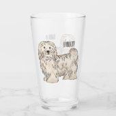Verre Illustration de dessin de chien de Havan (Dos)