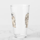 Verre Illustration de dessin de chien de Havan (Gauche)