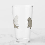 Verre Illustration de dessin de phoque éléphant (Gauche)