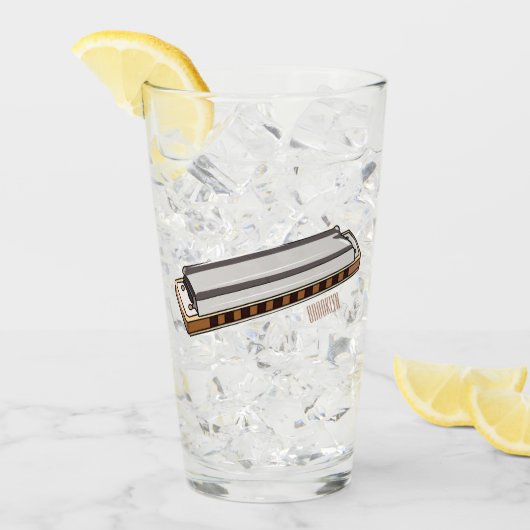 Verre Illustration de dessin d'Harmonica (Devant glace)